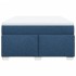 Cama box spring con colchón tela azul 160x200