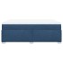 Cama box spring con colchón tela azul 160x200