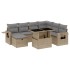 Set de sofás de jardín y cojines 8 piezas ratán sintético