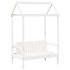 Banco con techo madera maciza de pino blanco 117,5x70x176,5