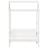 Banco con techo madera maciza de pino blanco 117,5x70x176,5
