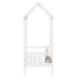 Banco con techo madera maciza de pino blanco 117,5x70x176,5