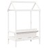 Banco con techo madera maciza de pino blanco 117,5x70x176,5