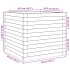 Jardinera de madera maciza de pino blanca 50x50x46