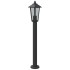 Lámparas de suelo de exterior 3 uds acero inoxidable negro
