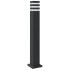 Lámparas suelo exterior con sensor 3 uds aluminio negro 80