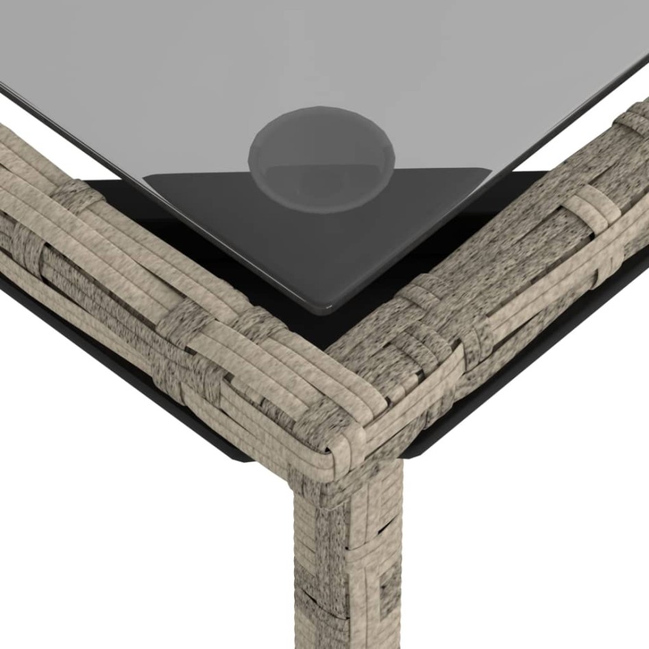 Set de sofá de jardín 3 pzas y cojines ratán sintético