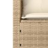 Juego de sofás de jardín con cojines beige 3 pzas ratán