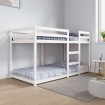 Litera de madera maciza de pino blanco 90x190 cm
