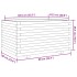 Jardinera madera maciza de pino blanco 90x60x49,5