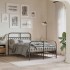 Estructura cama sin colchón con estribo metal negro 120x200