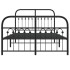 Estructura cama sin colchón con estribo metal negro 120x200
