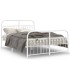 Estructura cama sin colchón con estribo metal blanco 140x200
