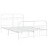Estructura cama sin colchón con estribo metal blanco 140x200