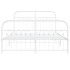 Estructura cama sin colchón con estribo metal blanco 140x200