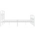 Estructura cama sin colchón con estribo metal blanco 140x200