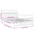 Estructura cama sin colchón con estribo metal blanco 140x200