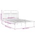 Estructura cama sin colchón con cabecero metal negro 140x190