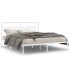 Estructura cama sin colchón con cabecero metal blanco