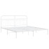 Estructura cama sin colchón con cabecero metal blanco