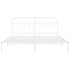 Estructura cama sin colchón con cabecero metal blanco
