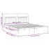 Estructura cama sin colchón con cabecero metal blanco