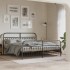 Estructura cama sin colchón con estribo metal negro 183x213