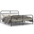 Estructura cama sin colchón con estribo metal negro 183x213