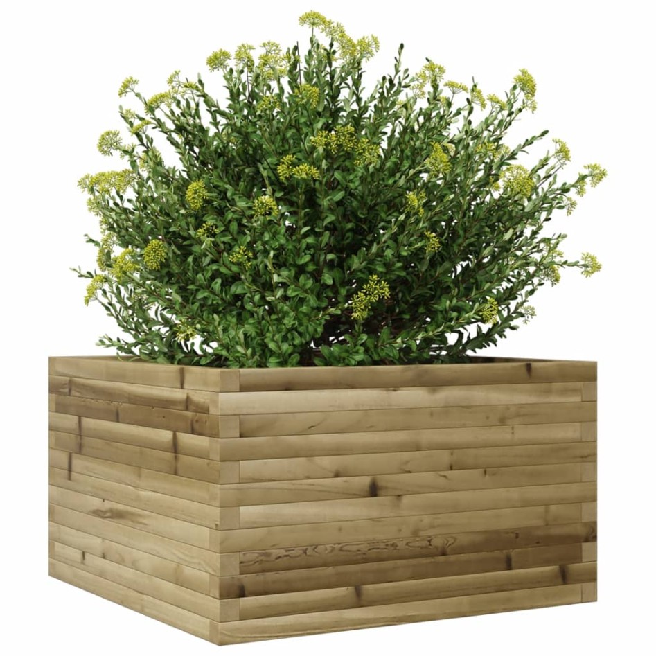 Jardinera de madera de pino impregnada 80x80x45,5