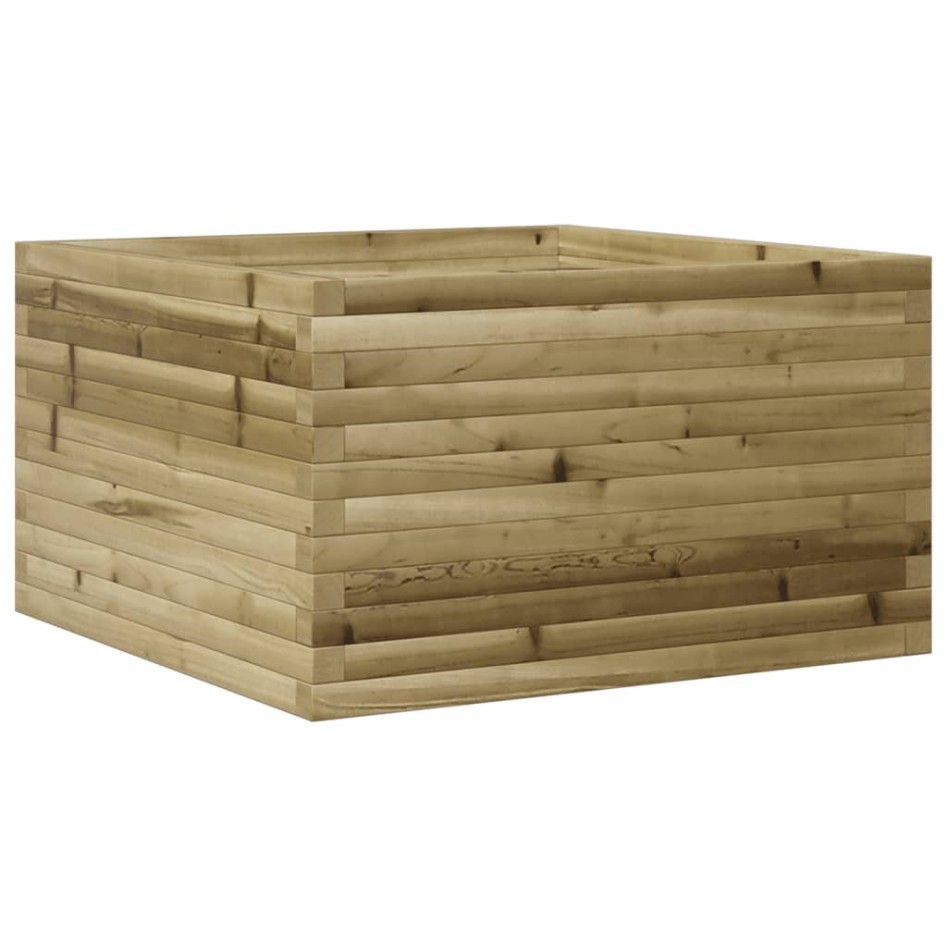 Jardinera de madera de pino impregnada 80x80x45,5