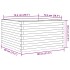 Jardinera de madera de pino impregnada 80x80x45,5