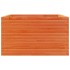 Jardinera de madera maciza de pino marrón cera 80x80x45,5