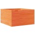 Jardinera de madera maciza de pino marrón cera 80x80x45,5