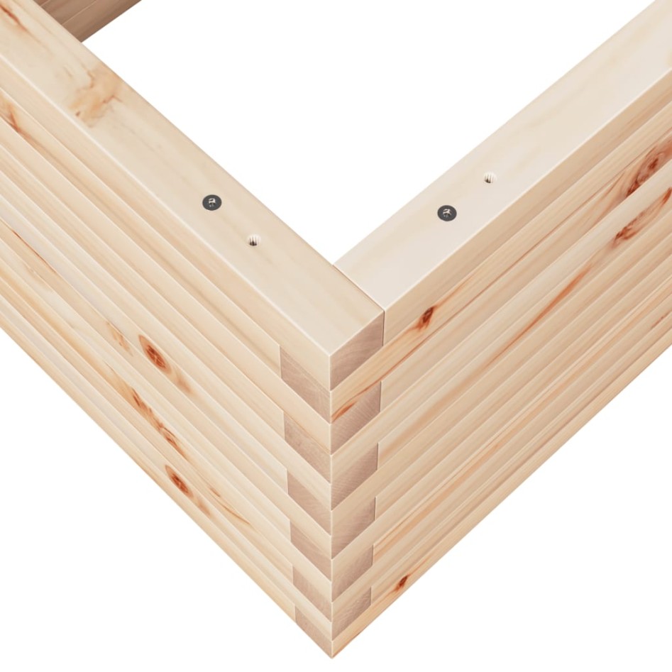 Jardinera de madera maciza de pino 110x60x45,5