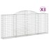 Cestas gaviones 3 uds forma de arco hierro 300x30x120/140