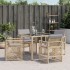 Sillones jardín con cojines 4 uds ratán sintético beige