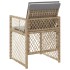 Sillones jardín con cojines 4 uds ratán sintético beige