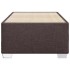 Estructura de cama sin colchón tela marrón oscuro 90x190