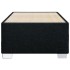 Estructura de cama sin colchón tela negro 90x200