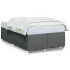 Estructura de cama sin colchón tela gris oscuro 120x190