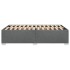 Estructura de cama sin colchón tela gris oscuro 120x190