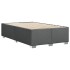 Estructura de cama sin colchón tela gris oscuro 120x190