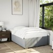 Estructura de cama sin colchón tela gris claro 120x200 cm