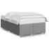 Estructura de cama sin colchón tela gris claro 120x200
