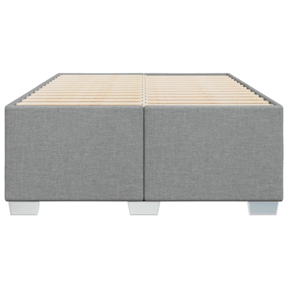 Estructura de cama sin colchón tela gris claro 120x200