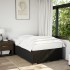 Estructura de cama sin colchón tela negro 120x200