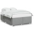 Cama sin colchón tela gris claro 160x200