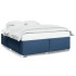 Cama sin colchón tela azul 180x200