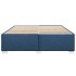 Cama sin colchón tela azul 180x200