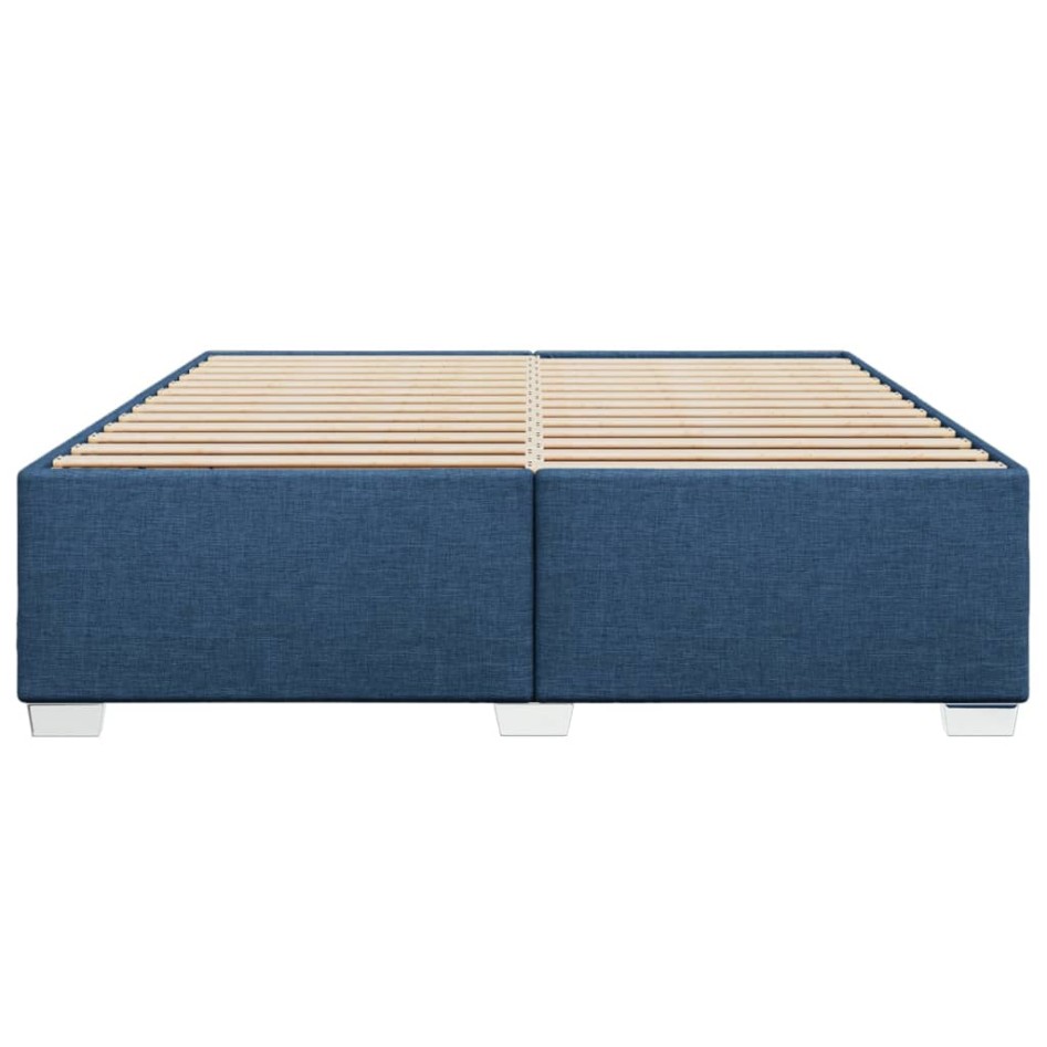 Cama sin colchón tela azul 180x200